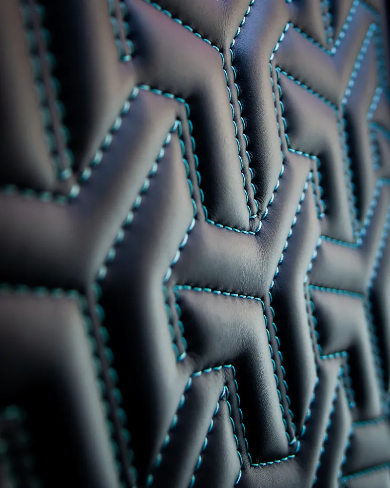 Branded headrest detail